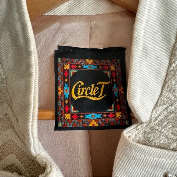 Vintage Country Western Tapestry Jacket Circle T 80s 90s Boho Festival FP vibe - Picture 3 of 10